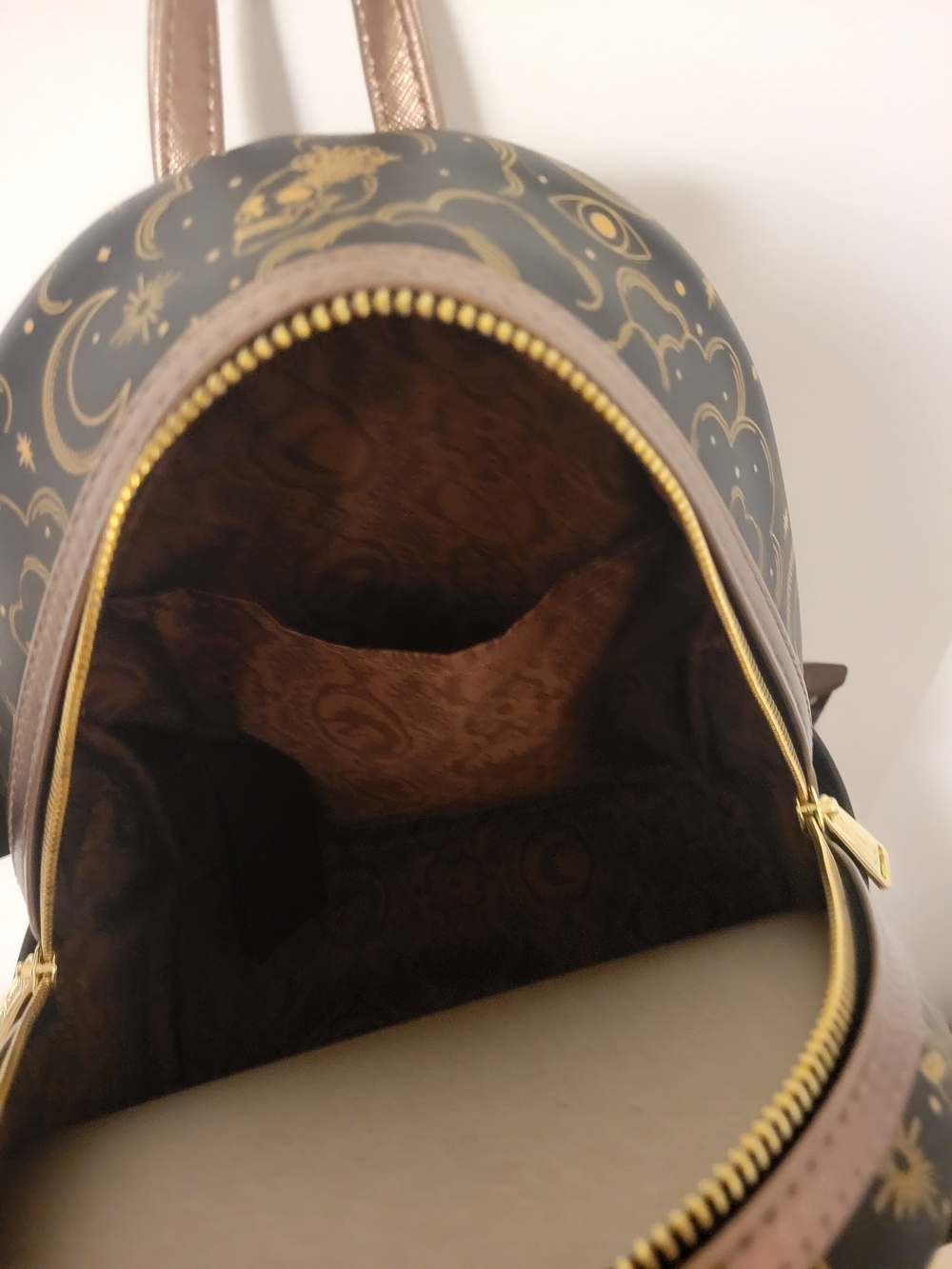 Loungefly Black & Gold Book Stack Mini Backpack - Picture 4 of 5
